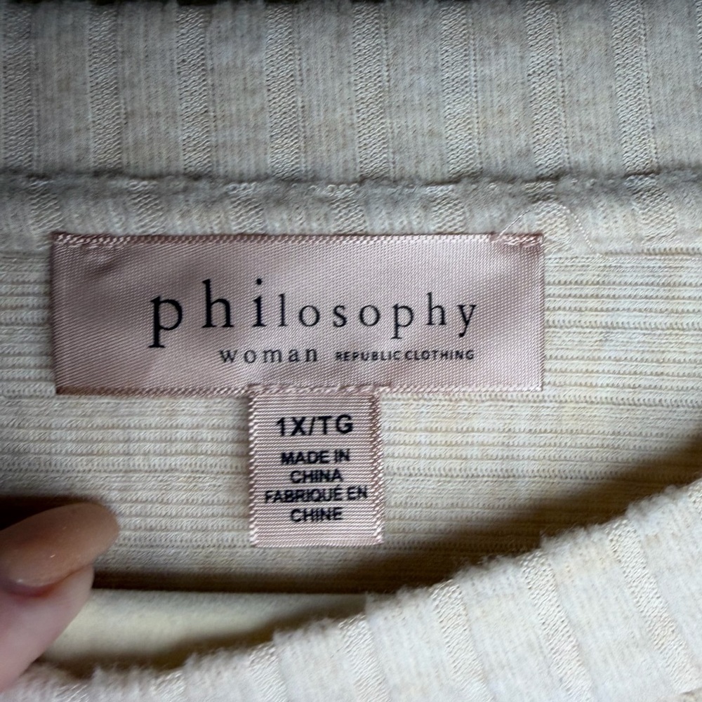 Philosophy Cream Ribbed Knit Sweater - Picture 5 of 5